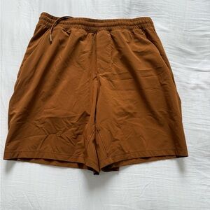 Lululemon Brown/Orange Linerless Athletic Shorts